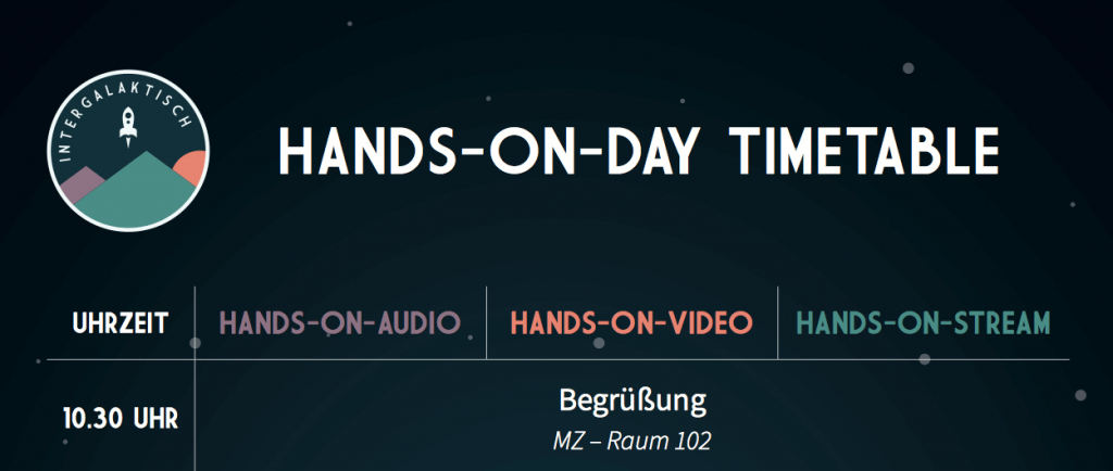 Screenshot Zeitplan
